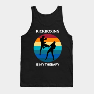 Kickboxing Is My Therapy Retro Vintage Sparring Tank Top